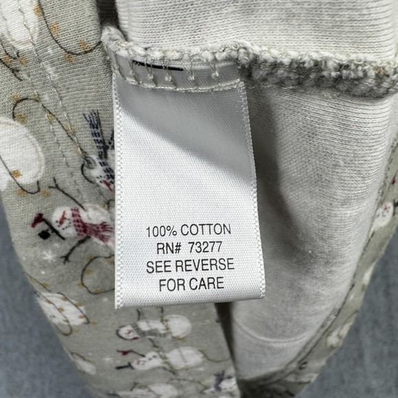 Croft & Barrow Shirt Womens L Green Mock Turtleneck Snowman Holiday Christmas - Picture 6 of 9